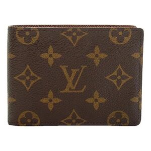 Louis Vuitton LV Bifold Wallet Used Monogram Brown